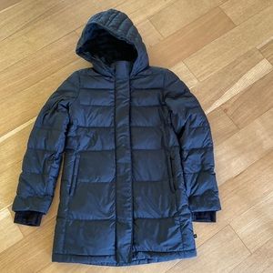 Athleta girls black winter coat size XXL 16.